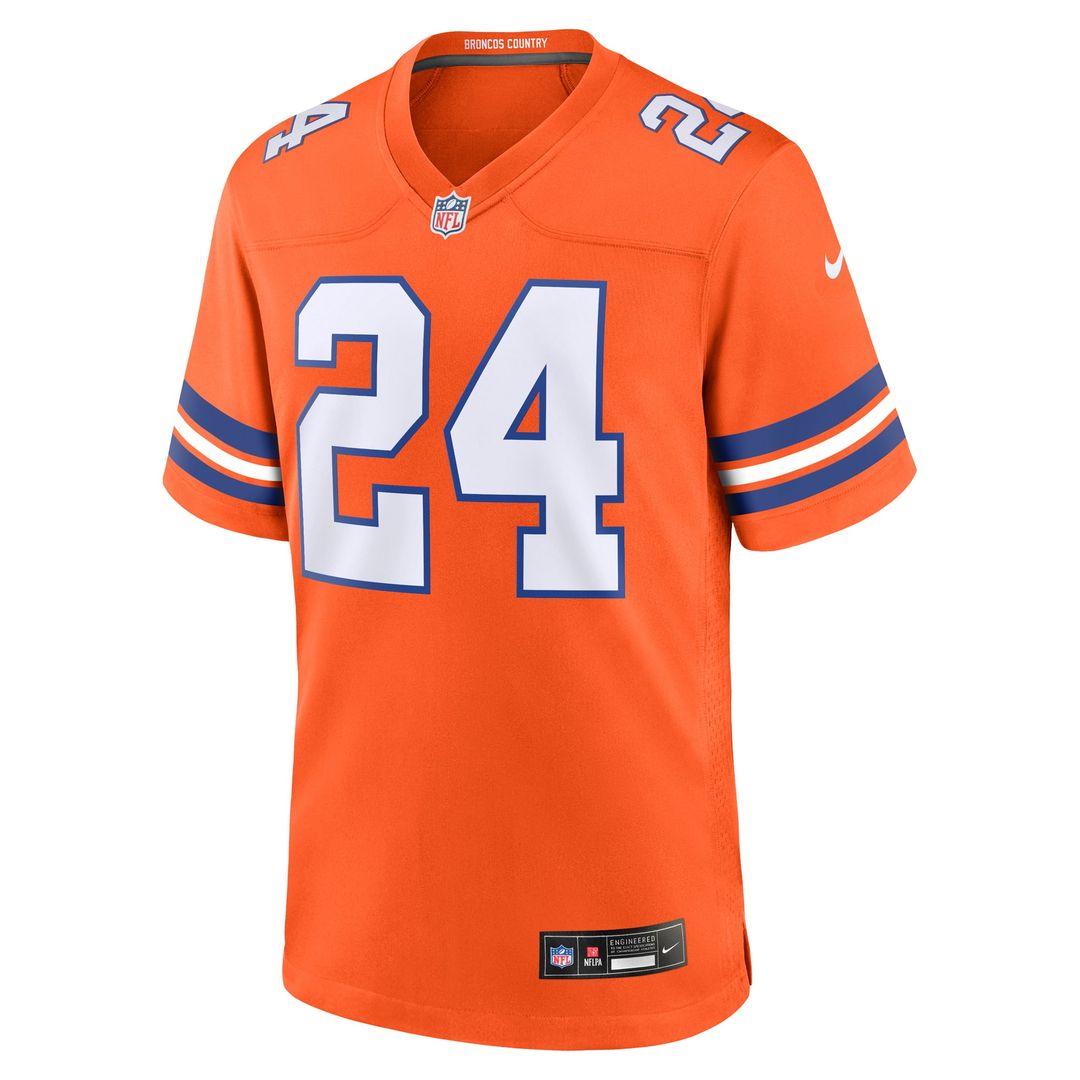 Men's Denver Broncos Champ Bailey Orange Retired Player Alternate Game NFL Football Jersey - view 2