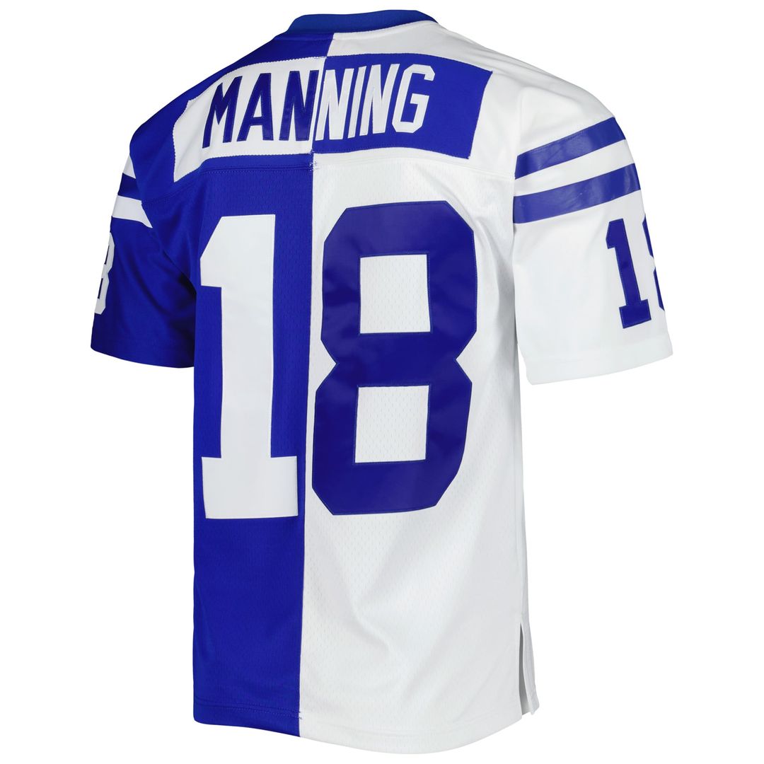 Men's Indianapolis Colts Peyton Manning Royal/White 1998 Split Legacy Replica NFL Football Jersey - view 3