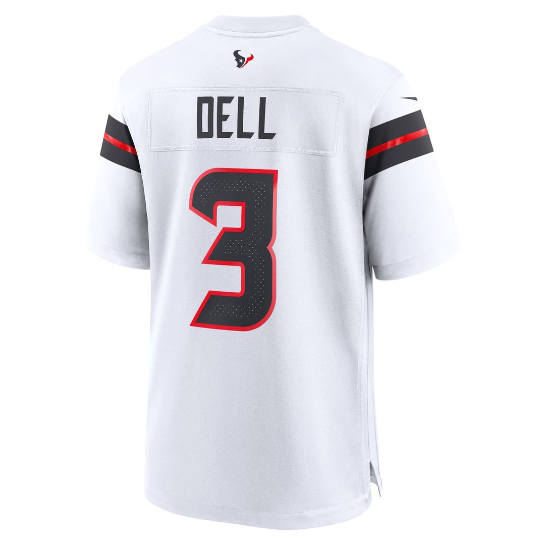 Men's Houston Texans Tank Dell White Game NFL Football Jersey - view 6