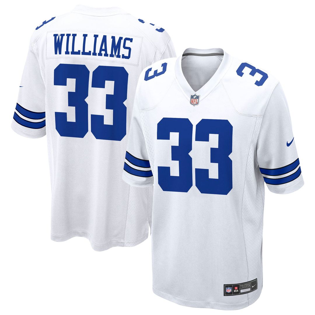 Men's Dallas Cowboys Javonte Williams White Game NFL Football Jersey - view 4
