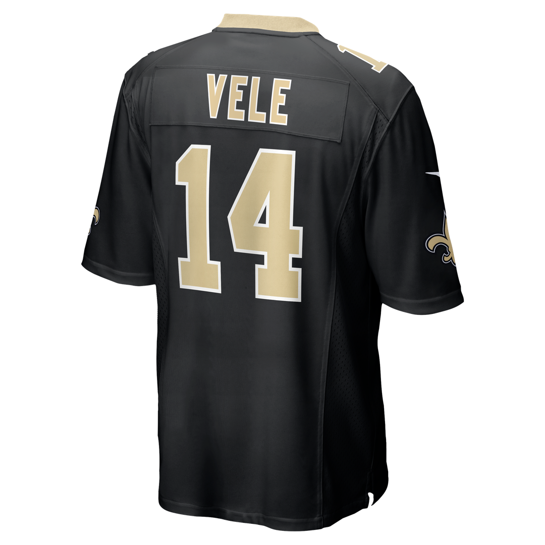 Men's New Orleans Saints Devaughn Vele Black Team Game NFL Football Jersey - view 3