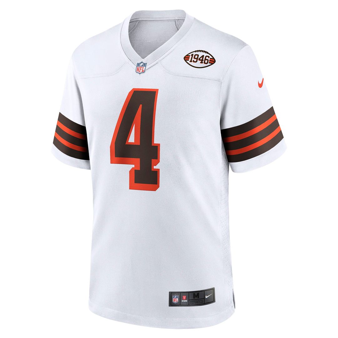 Men's Cleveland Browns Deshaun Watson Brown Alternate Game NFL Football Jersey - view 14