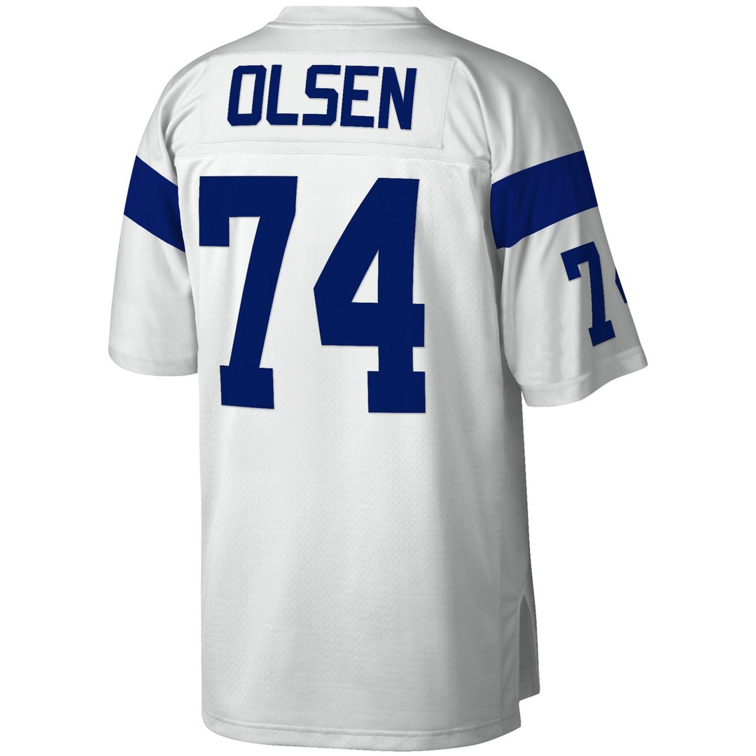 Men's Los Angeles Rams Merlin Olsen White Legacy Replica NFL Football Jersey - view 3