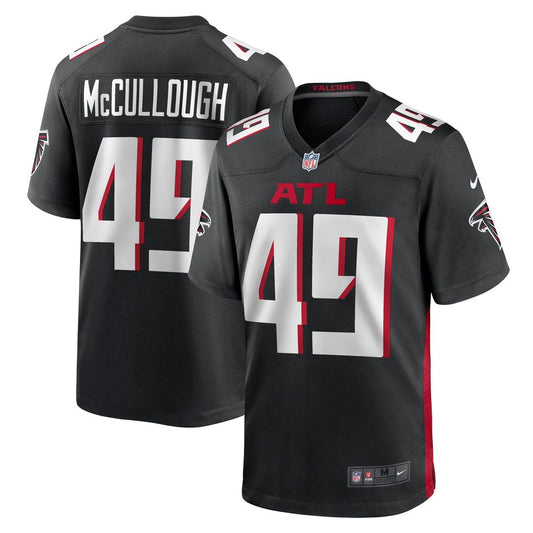 Men's Atlanta Falcons Liam McCullough Black Team Game NFL Football Jersey - view 1
