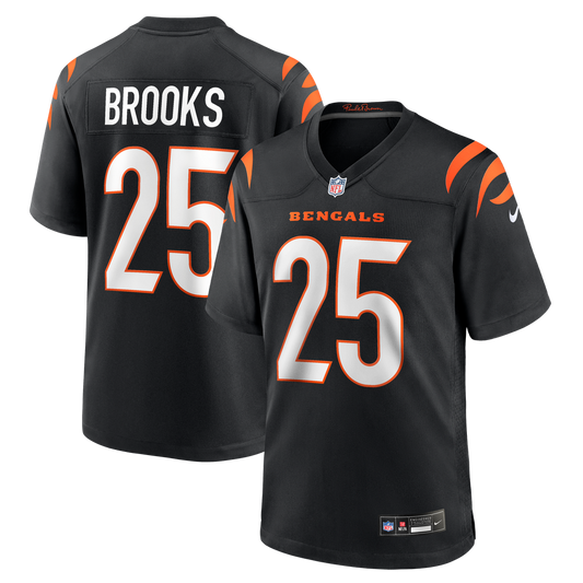Men's Cincinnati Bengals Tahj Brooks Black Team Game NFL Football Jersey - view 1