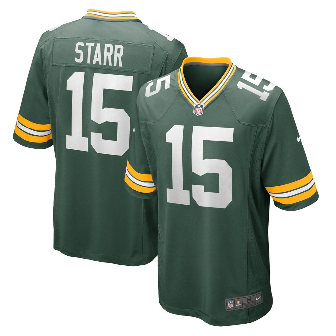 Men's Green Bay Packers Bart Starr Green Retired Player Game NFL Football Jersey - view 1