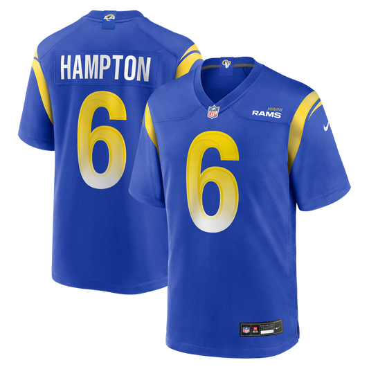 Men's Los Angeles Rams Nick Hampton Royal Team Game NFL Football Jersey - view 1
