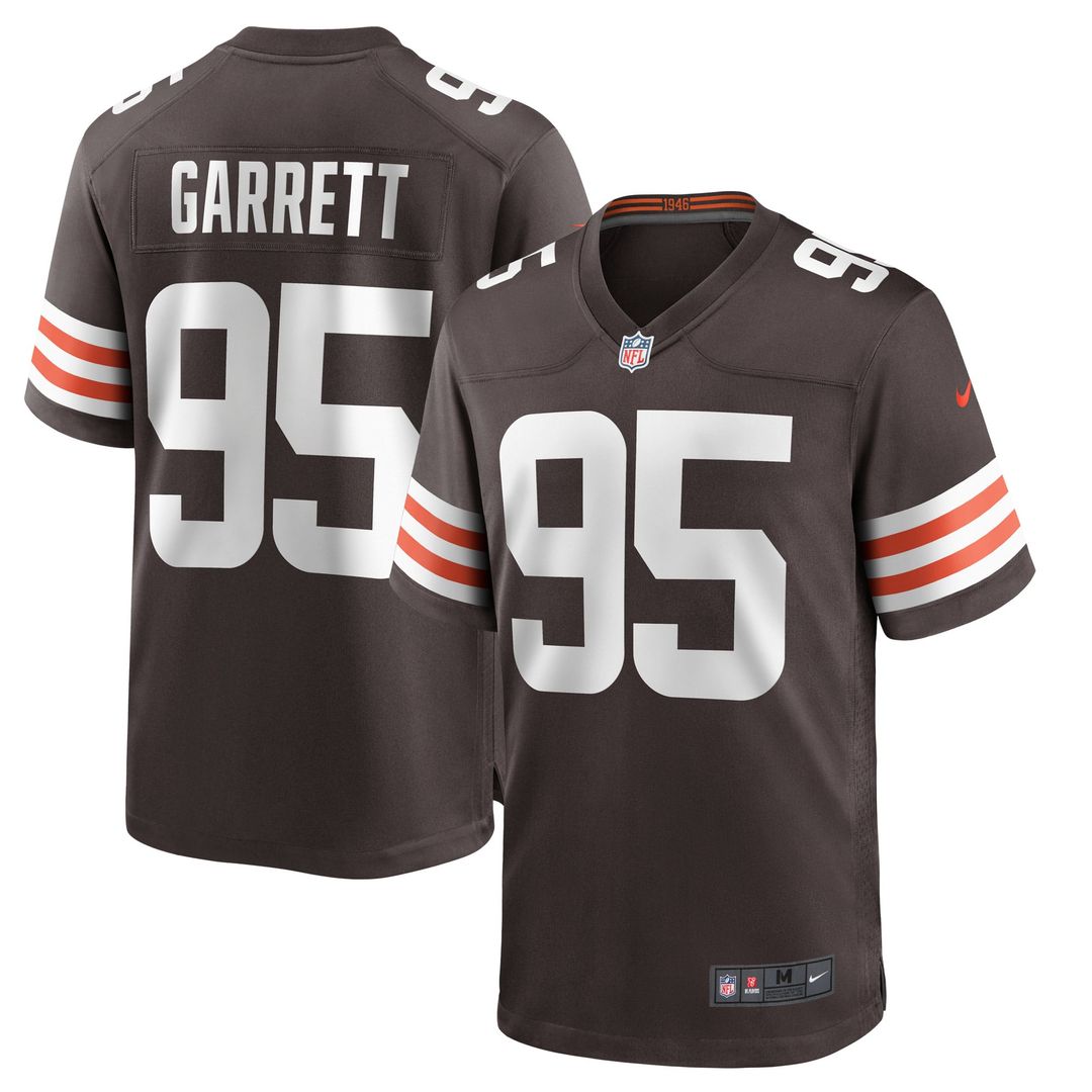 Men's Cleveland Browns Myles Garrett Brown Player Game NFL Football Jersey - view 1