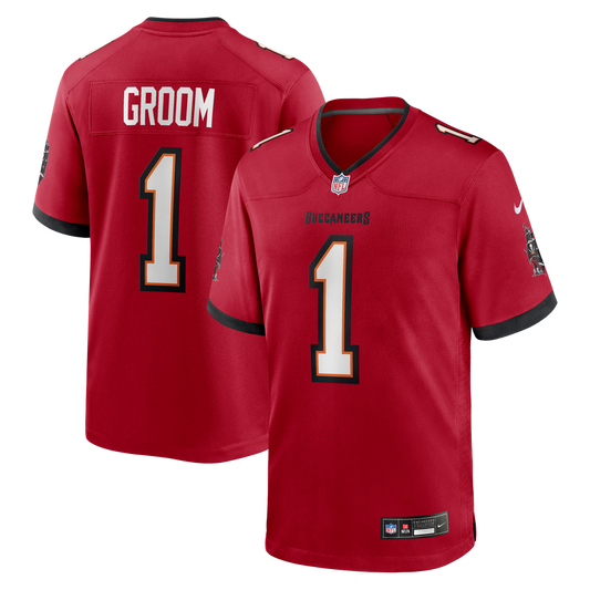 Men's Tampa Bay Buccaneers Number 1 Groom Red Game NFL Football Jersey - view 1