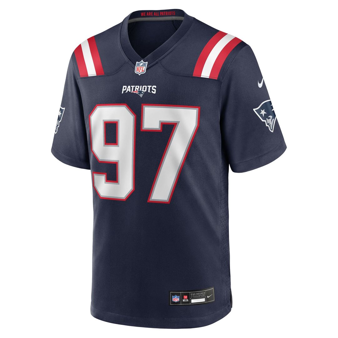Men's New England Patriots Milton Williams Navy Game NFL Football Jersey - view 2
