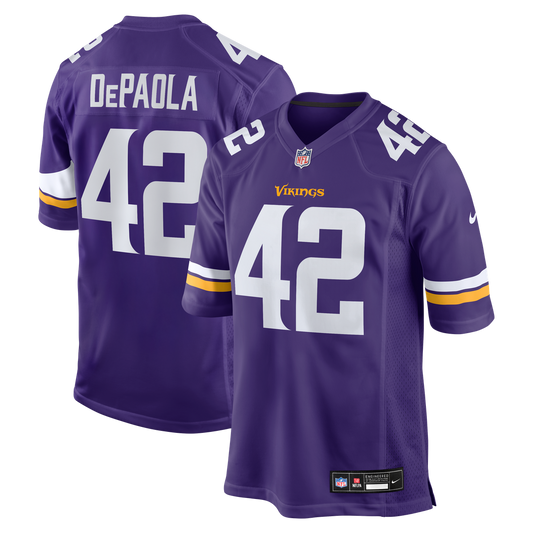 Men's Minnesota Vikings Andrew DePaola Purple Game NFL Football Jersey - view 1