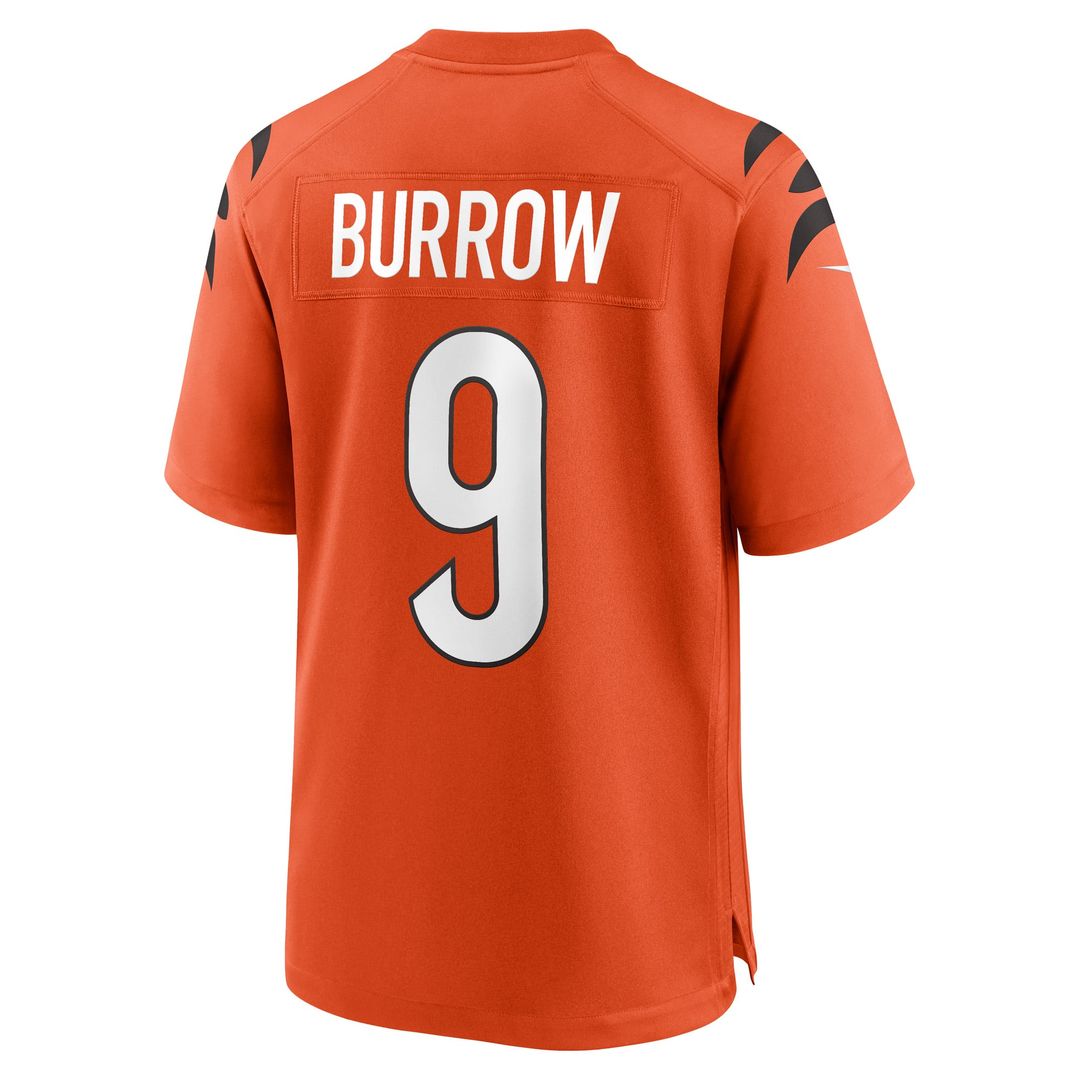 Men's Cincinnati Bengals Joe Burrow Black Player Game NFL Football Jersey - view 34