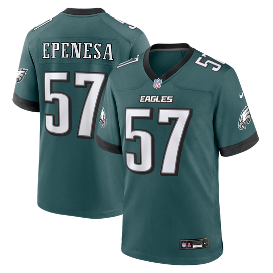 Men's Philadelphia Eagles A.J. Epenesa Midnight Green Team Game NFL Football Jersey - view 1