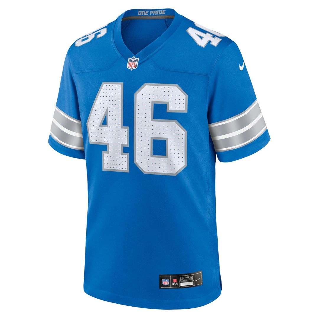 Men's Detroit Lions Jack Campbell White White Game NFL Football Jersey - view 8