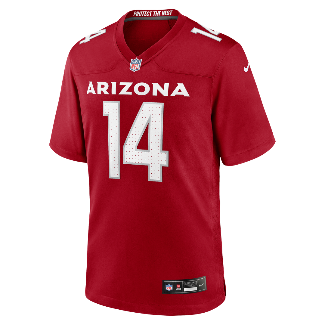 Men's Arizona Cardinals Michael Wilson Cardinal Team Game NFL Football Jersey - view 2