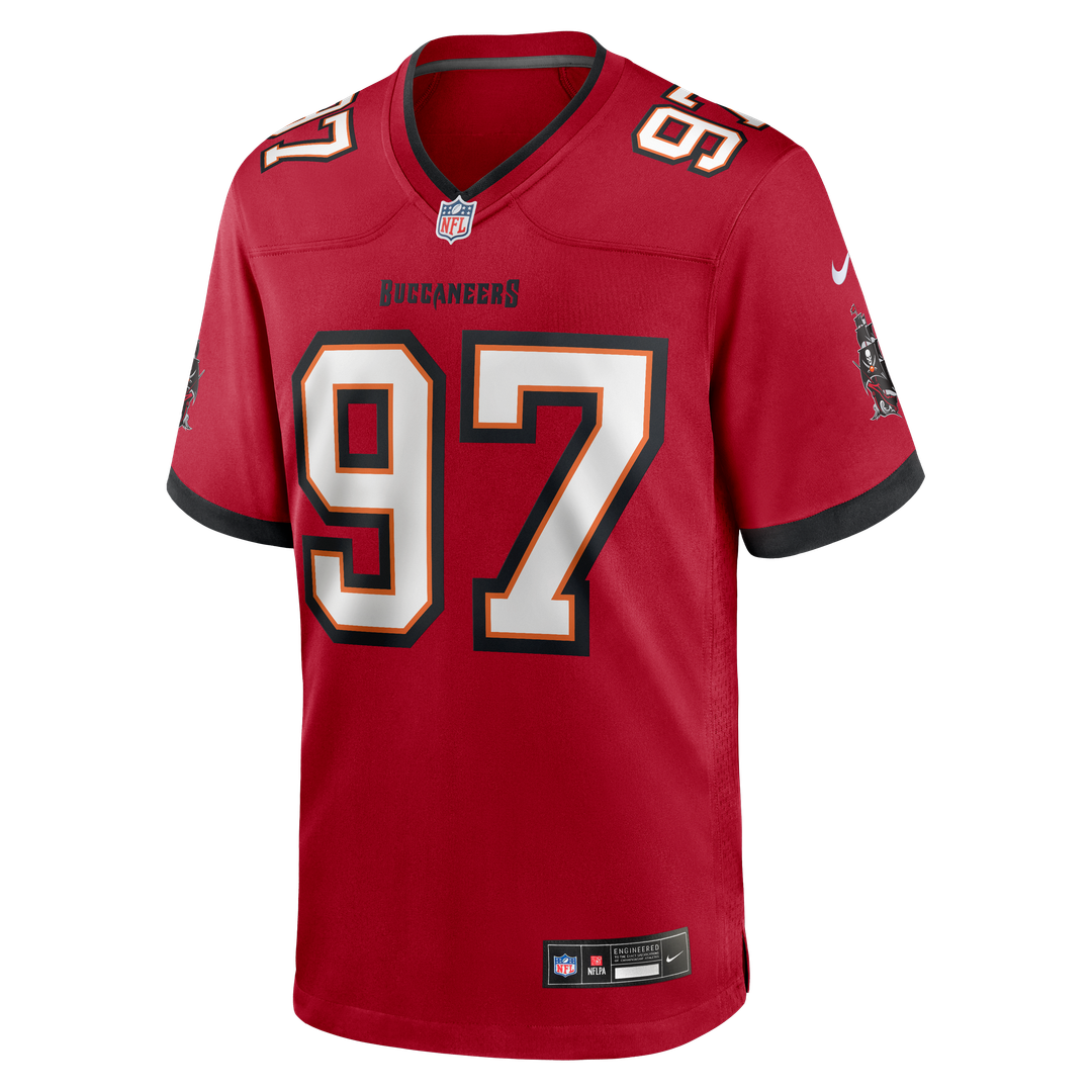 Men's Tampa Bay Buccaneers Al-Quadin Muhammad Red Team Game NFL Football Jersey - view 4