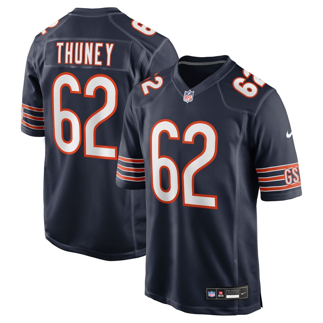 Men's Chicago Bears Joe Thuney Navy Team Game NFL Football Jersey - view 1