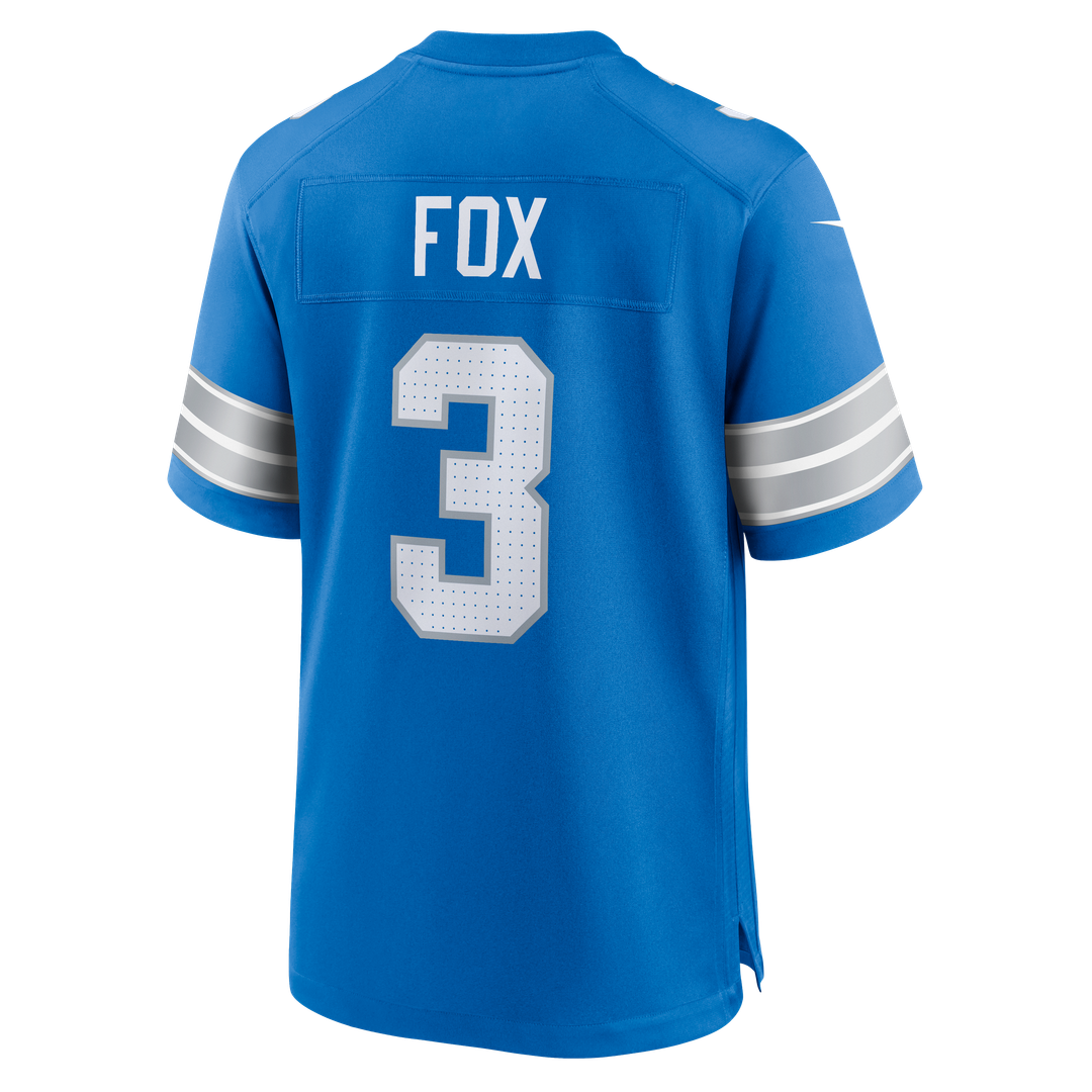 Men's Detroit Lions Jack Fox Blue Team Game NFL Football Jersey - view 3