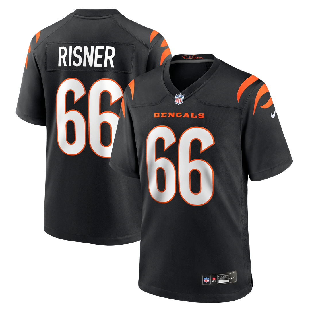 Men's Cincinnati Bengals Dalton Risner Black Team Game NFL Football Jersey - view 1