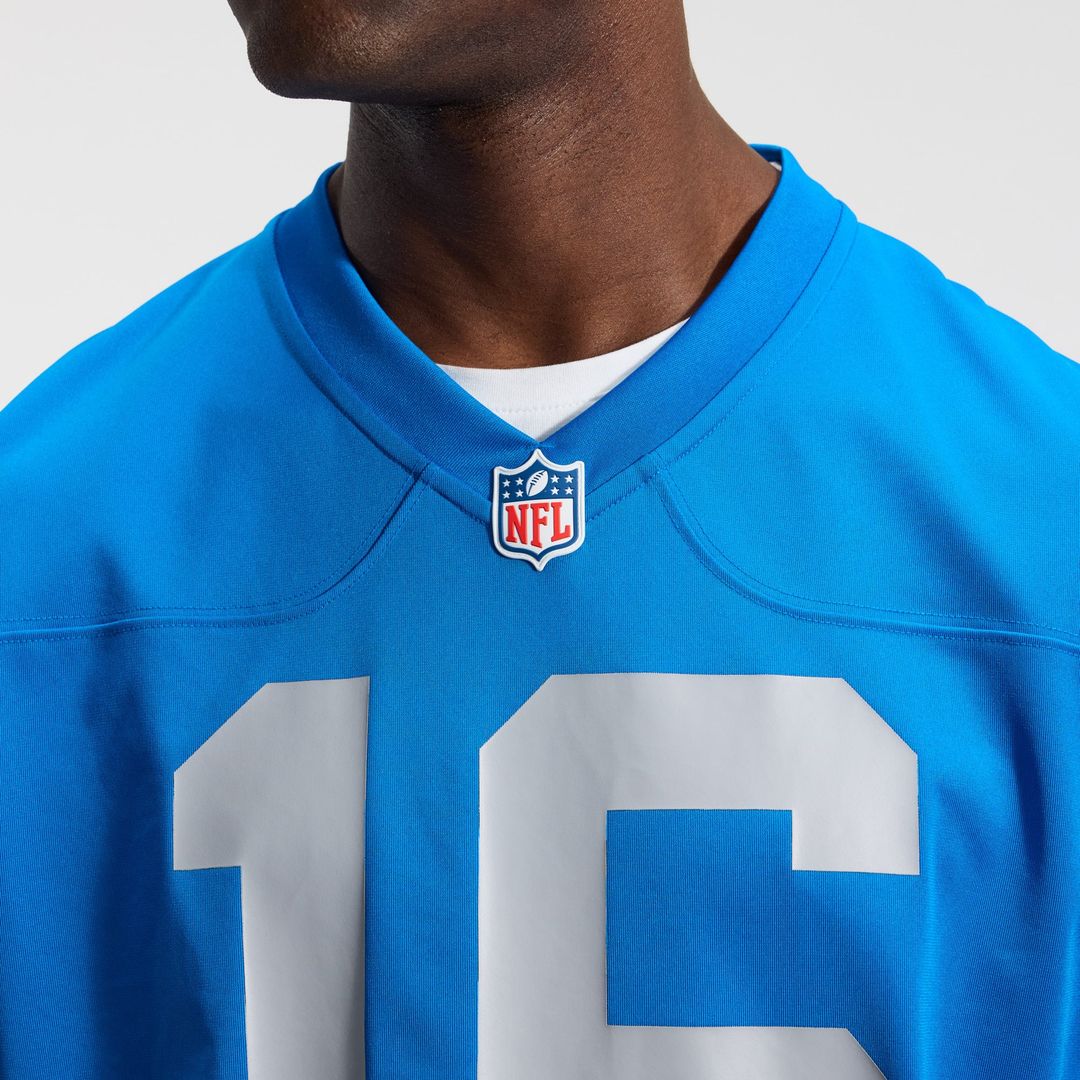 Men's Detroit Lions Jared Goff Blue Alternate Game NFL Football Jersey - view 9