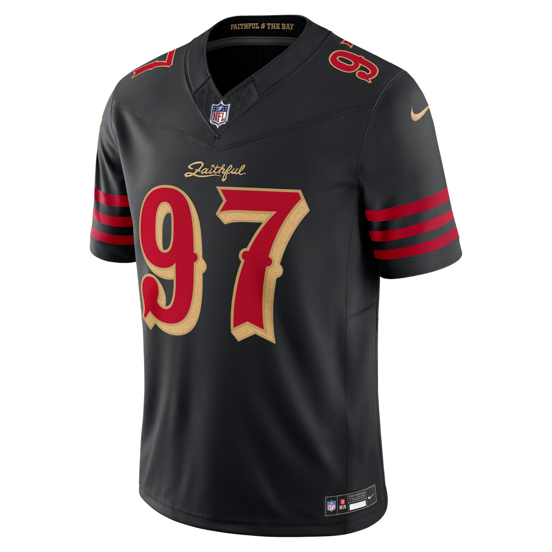 Men's San Francisco 49ers Nick Bosa Black Rivalries Collection Stitched Limited NFL Football Jersey - view 7