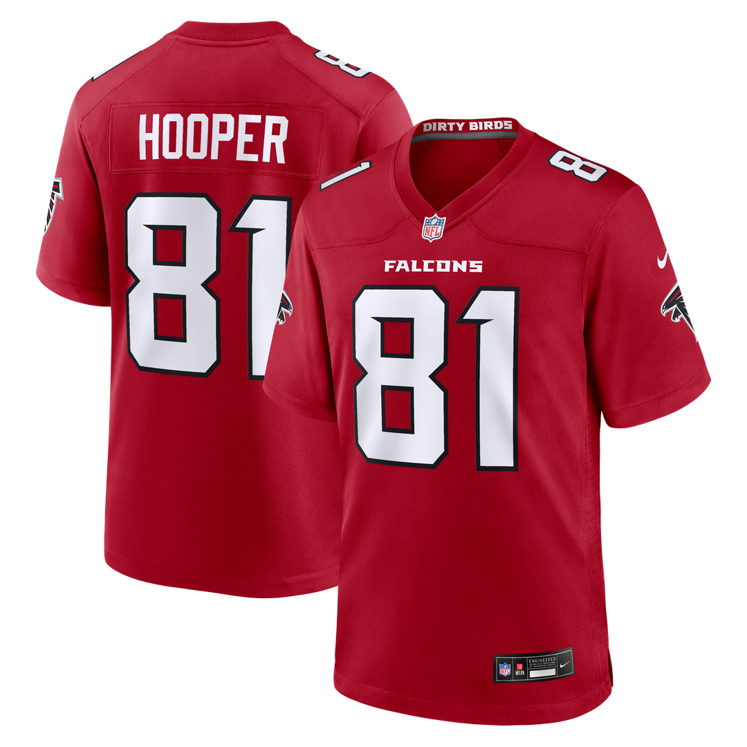 Men's Atlanta Falcons Austin Hooper Red Team Game NFL Football Jersey - view 1