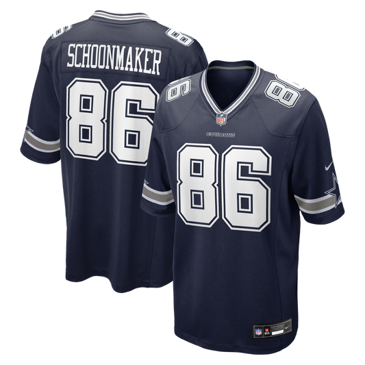 Men's Dallas Cowboys Luke Schoonmaker Navy Team Game NFL Football Jersey - view 1
