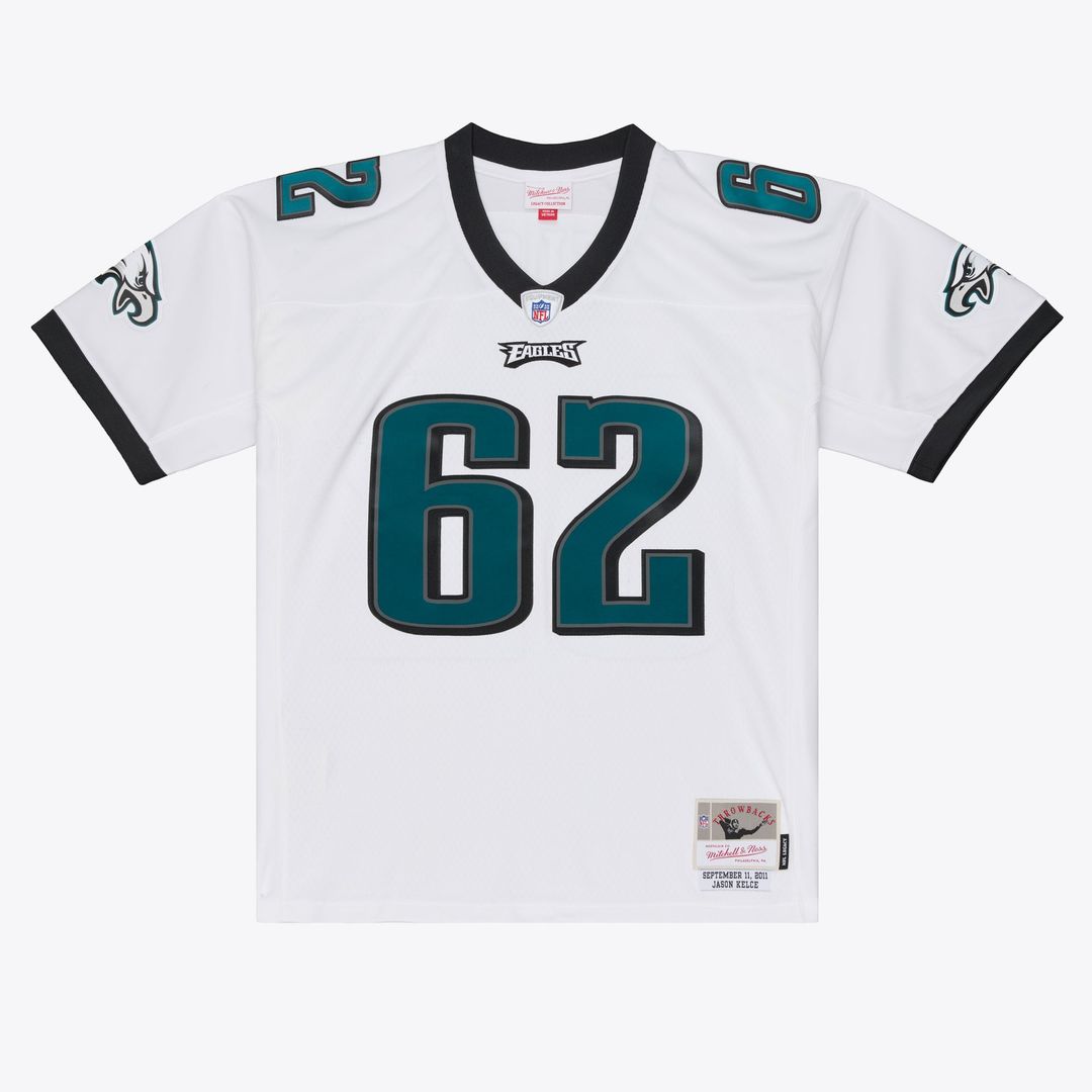 Men's Philadelphia Eagles Jason Kelce White Big & Tall 2011 Legacy Replica NFL Football Jersey - view 2