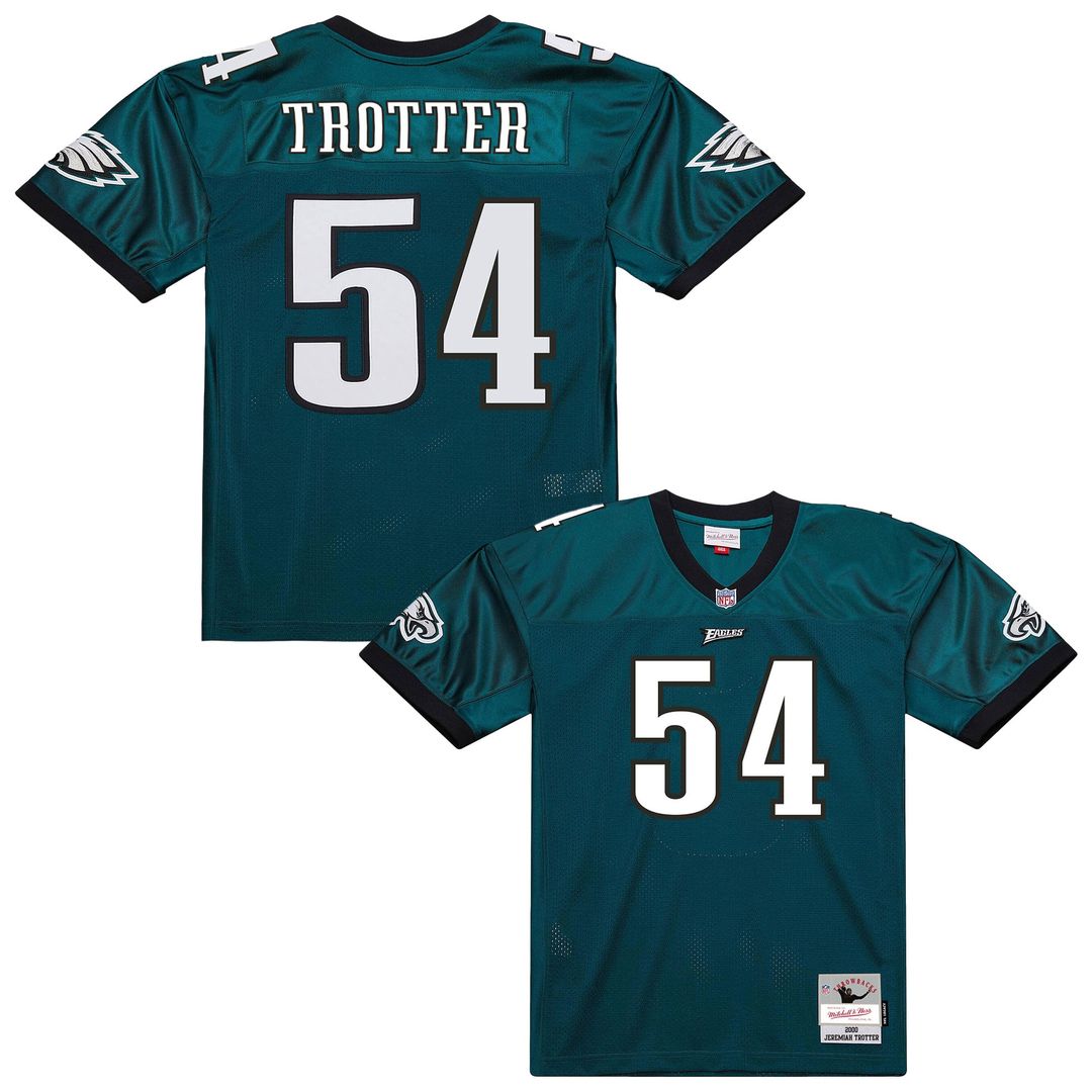 Men's Philadelphia Eagles Jeremiah Trotter Green 2000 Legacy Throwback Replica NFL Football Jersey - view 1