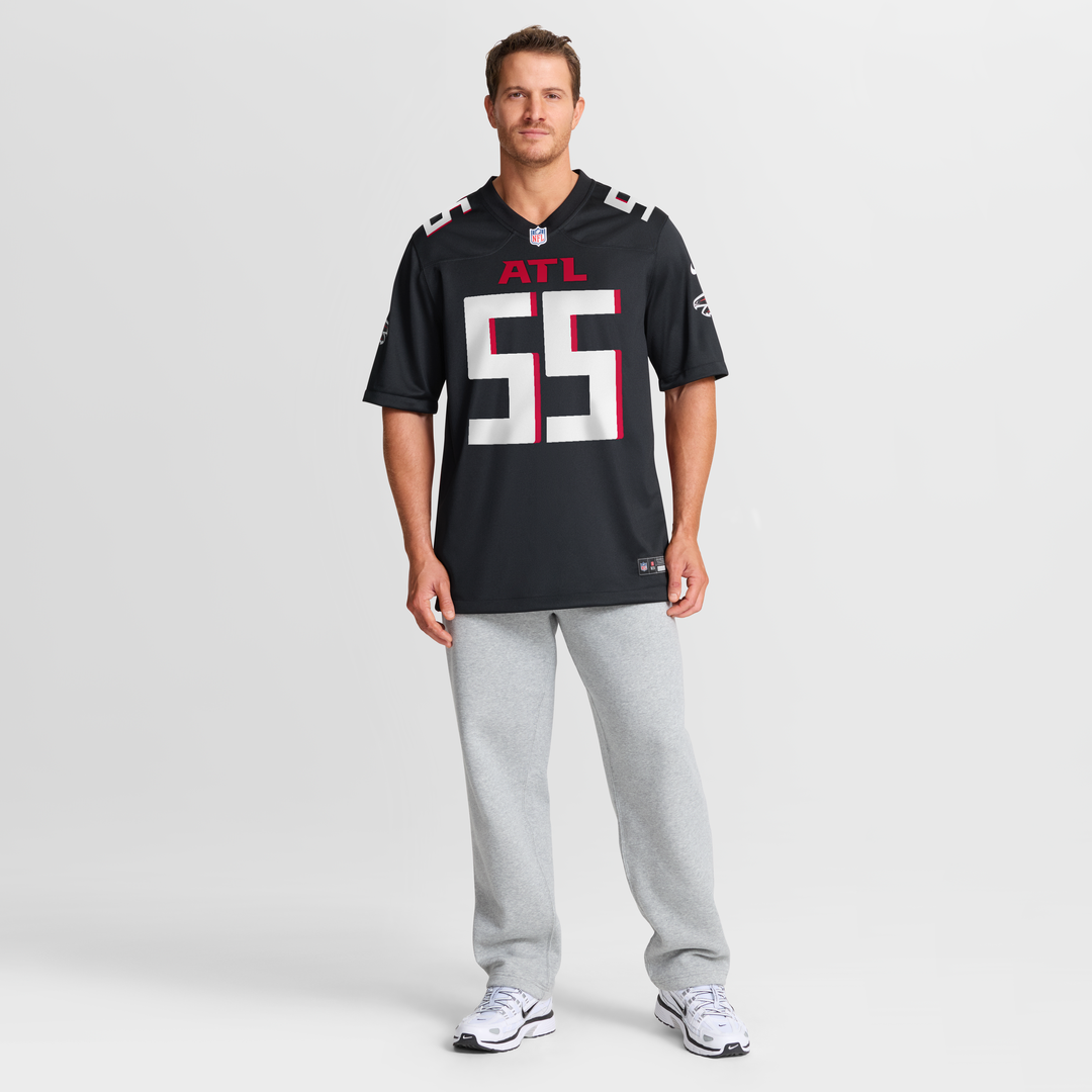 Men's Atlanta Falcons John Abraham Black Game NFL Football Jersey - view 7