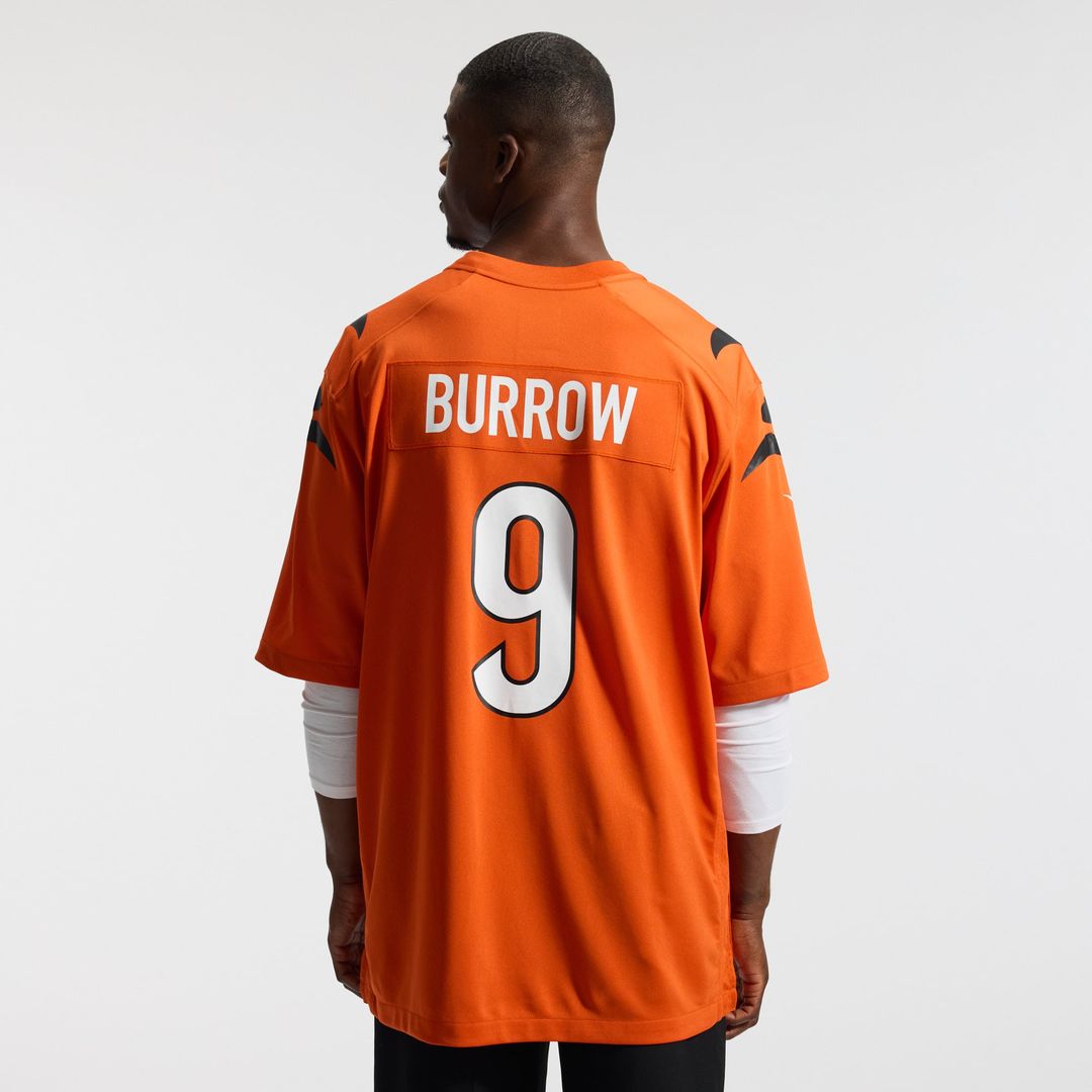 Men's Cincinnati Bengals Joe Burrow Orange Alternate Game NFL Football Jersey - view 18