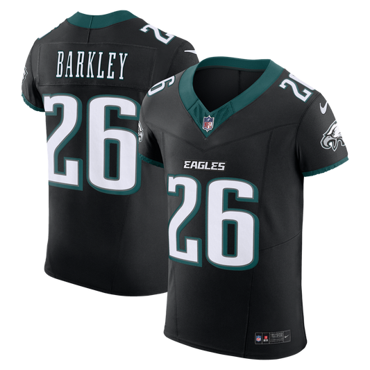 Men's Philadelphia Eagles Saquon Barkley Black Alternate Elite NFL Football Jersey - view 1