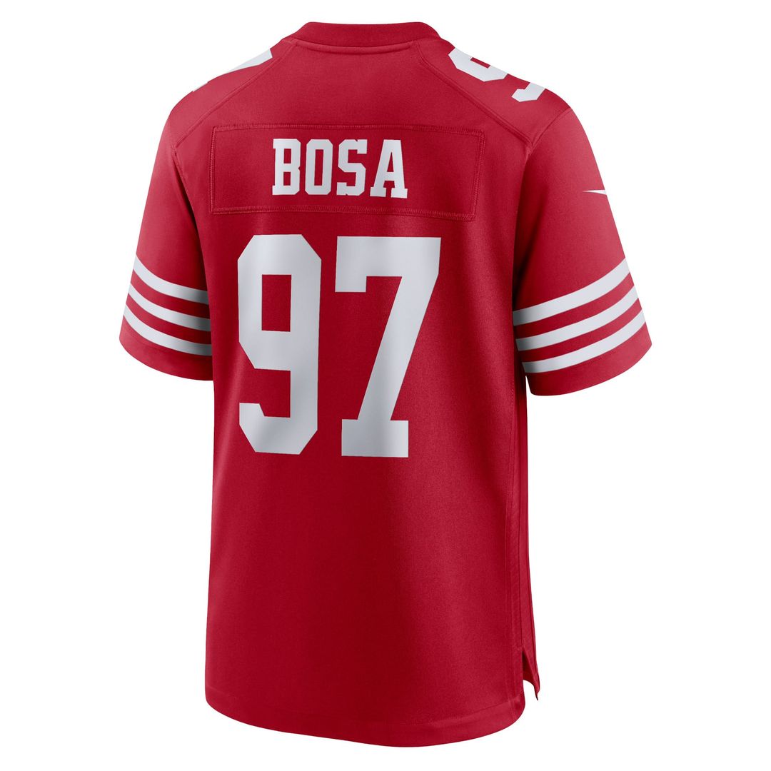 Men's San Francisco 49ers Nick Bosa Scarlet Player Game NFL Football Jersey - view 3