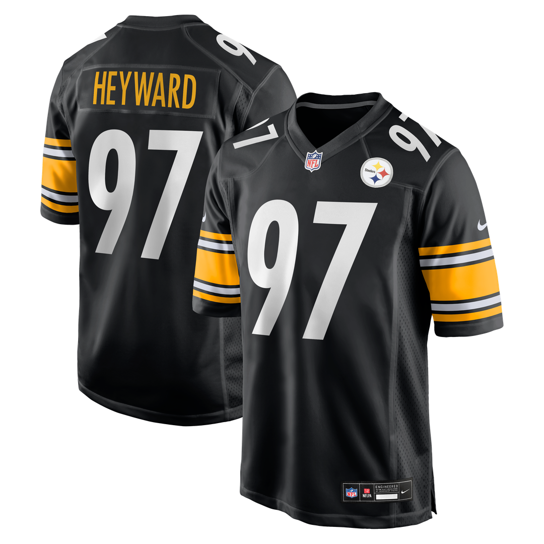 Men's Pittsburgh Steelers Cameron Heyward Black Game NFL Football Jersey - view 9