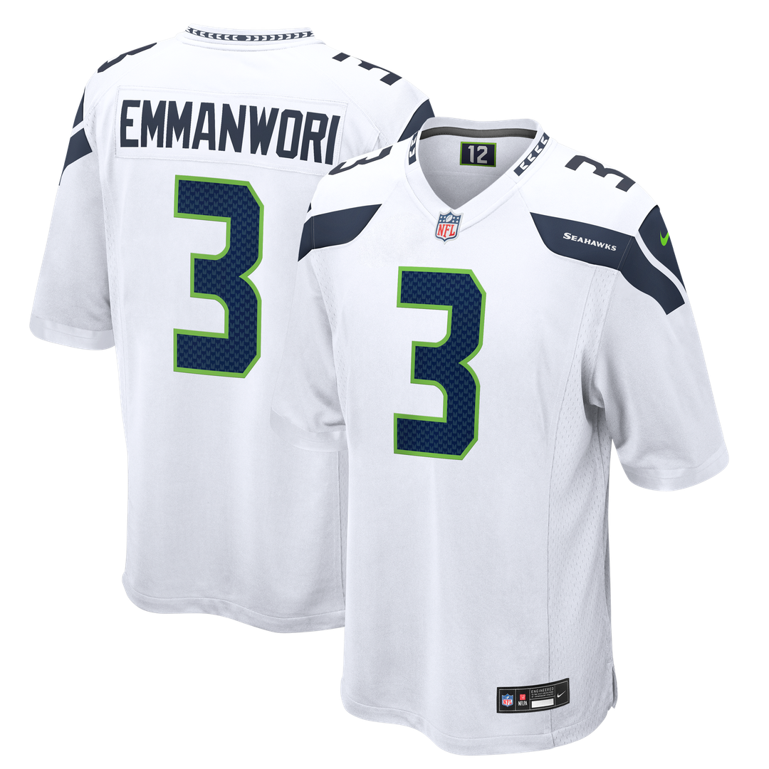 Men's Seattle Seahawks Nick Emmanwori College Navy Team Game NFL Football Jersey - view 13