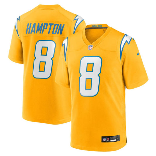 Men's Los Angeles Chargers Omarion Hampton Gold Alternate Charger Power Game NFL Football Jersey - view 1