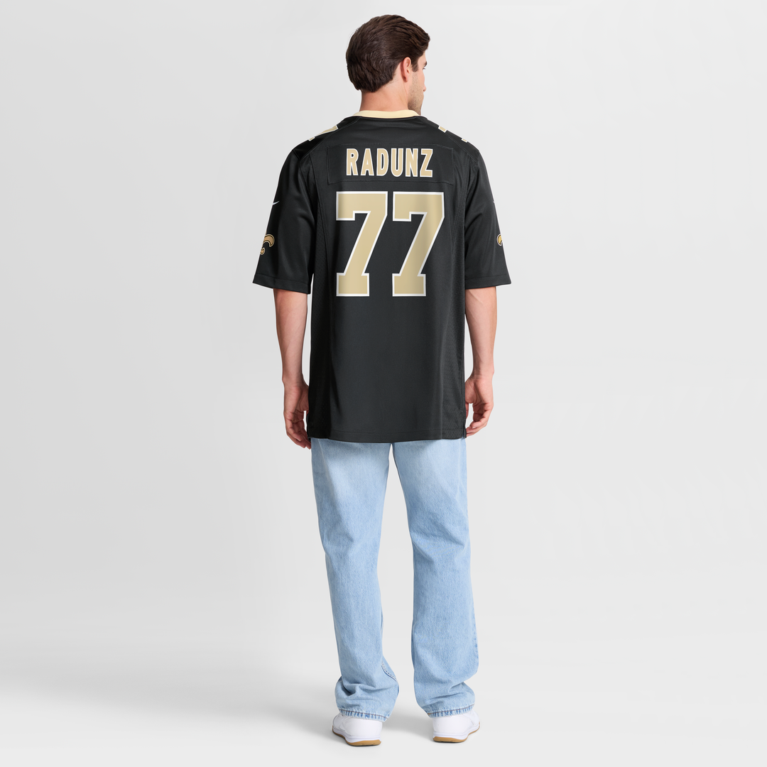 Men's New Orleans Saints Dillon Radunz Black Team Game NFL Football Jersey - view 8