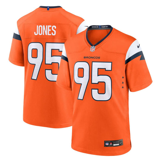 Men's Denver Broncos Sai'vion Jones Orange Team Game NFL Football Jersey - view 1