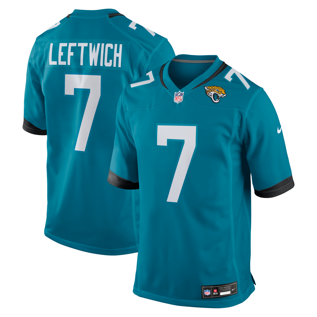 Men's Jacksonville Jaguars Byron Leftwich Teal Retired Player Game NFL Football Jersey - view 1