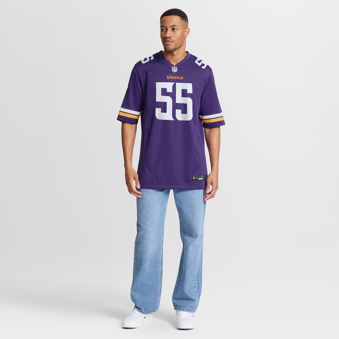 Men's Minnesota Vikings Eric Wilson Purple Team Game NFL Football Jersey - view 7