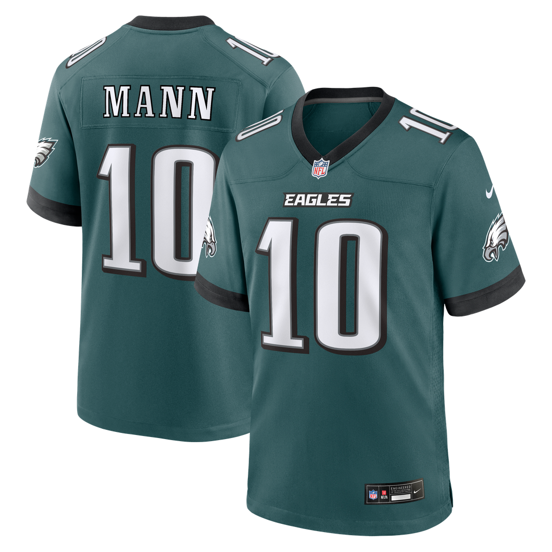 Men's Philadelphia Eagles Braden Mann Midnight Green Team Game NFL Football Jersey - view 1