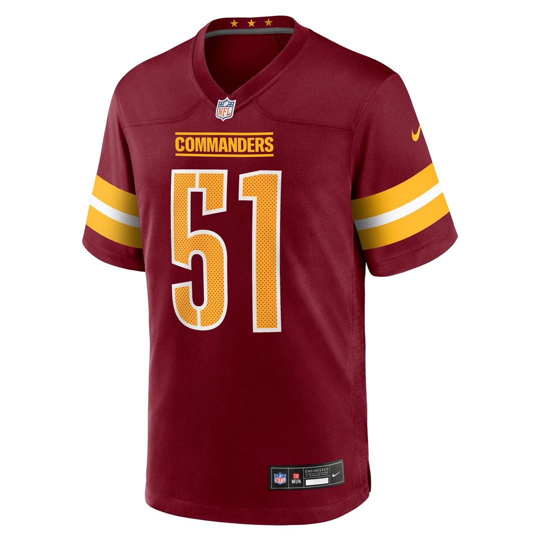 Men's Washington Commanders Ale Kaho Burgundy Team Game NFL Football Jersey - view 2