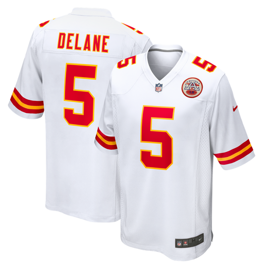 Men's Kansas City Chiefs Mansoor Delane White Game NFL Football Jersey - view 1