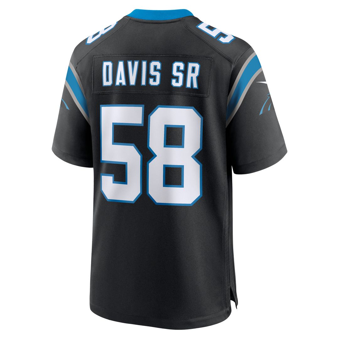 Men's Carolina Panthers Thomas Davis Sr. Black Team Retired Game NFL Football Jersey - view 3