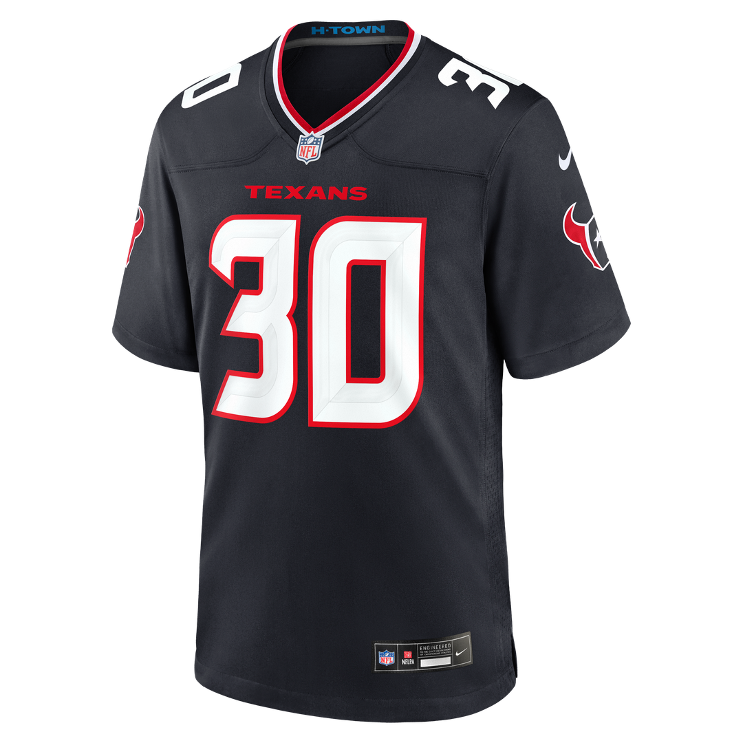 Men's Houston Texans Brandon Codrington Navy Team Game NFL Football Jersey - view 2