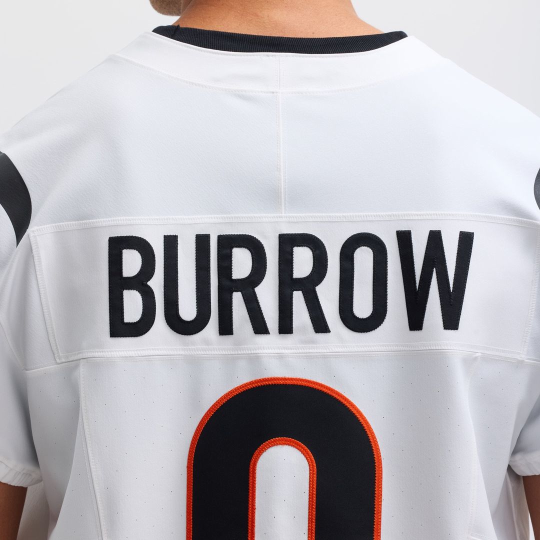 Men's Cincinnati Bengals Joe Burrow White Elite NFL Football Jersey - view 8