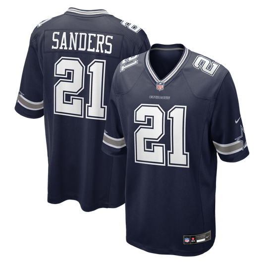Men's Dallas Cowboys Deion Sanders Navy Team Retired Player Game NFL Football Jersey - view 1