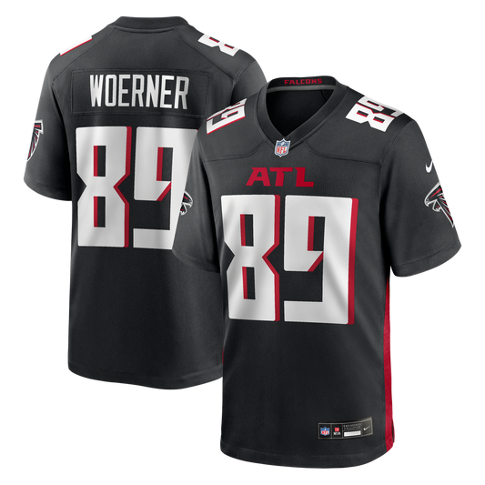 Men's Atlanta Falcons Charlie Woerner Black Game NFL Football Jersey - view 1