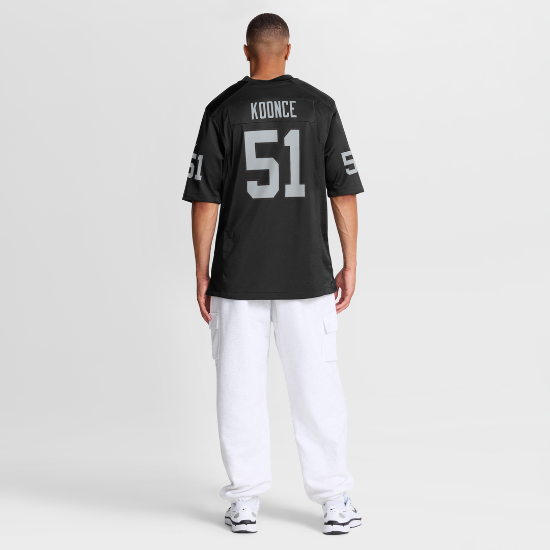 Men's Las Vegas Raiders Malcolm Koonce Black Game NFL Football Jersey - view 8