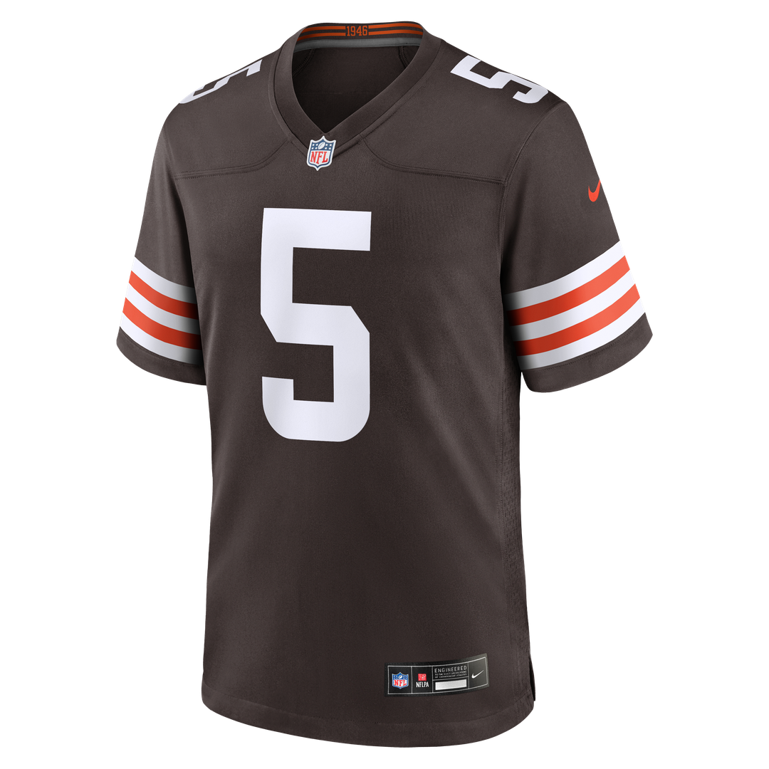 Men's Cleveland Browns Rayshawn Jenkins Brown Team Game NFL Football Jersey - view 2